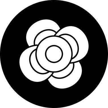 Bir çiçeğin vektör illüstrasyonu