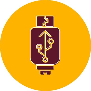 usb simgesi işaret vektör illüstrasyonu