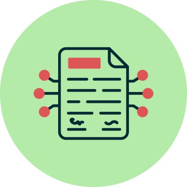 Smart Contracts ağ simgesi, vektör illüstrasyonu