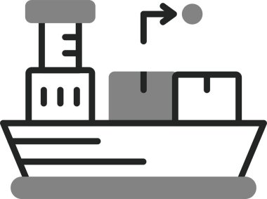 Dağıtım simgesi tasarımının vektör illüstrasyonu