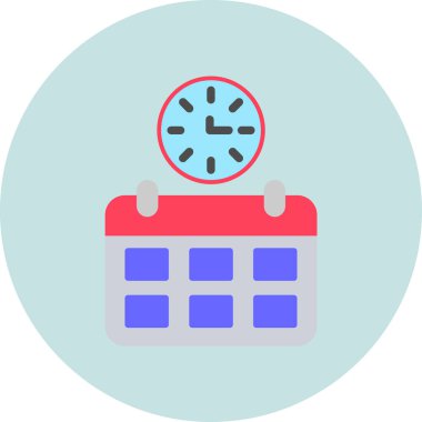 Basit Zaman simgesinin vektör illüstrasyonu