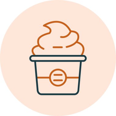 cupcake ikonu vektör illüstrasyonu