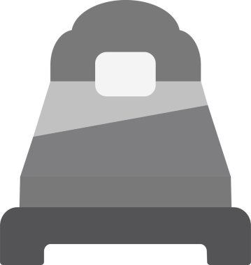 Tek Yatak Web ikonu vektör illüstrasyonu                         