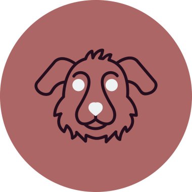 Bedlington Terrier köpek simgesi vektör illüstrasyonu