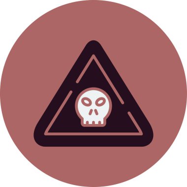 kafatası simgesi Tehlike İmza vektör çizimi