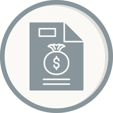 Borç. Web simgesi basit illüstrasyon