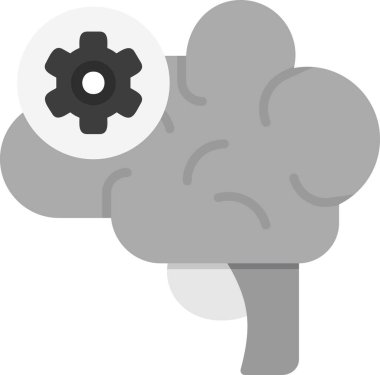 beyin ikonu vektör çizimi tasarımı