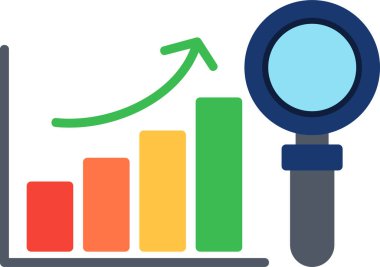 işletme büyüme grafiği vektör simgesi