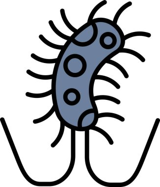 salmonella. Web simgesi basit illüstrasyon 