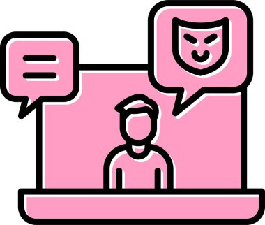 Sahte ağ simgesi vektör illüstrasyonu