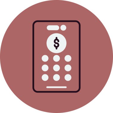 Bankacılık Pin Kodu düz vektör simgesi