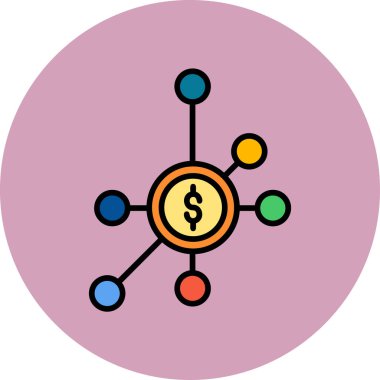 Basit çeşitlendirme düz vektör simgesi