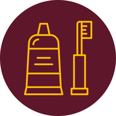 Diş Temizleme simgesi vektör illüstrasyonu 