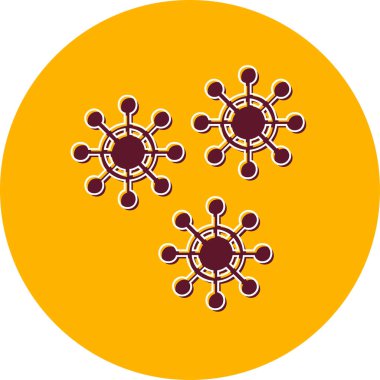 Bakteriler. Web simgesi basit illüstrasyon 