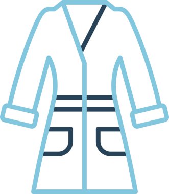 Bornoz simgesi vektör illüstrasyonu 