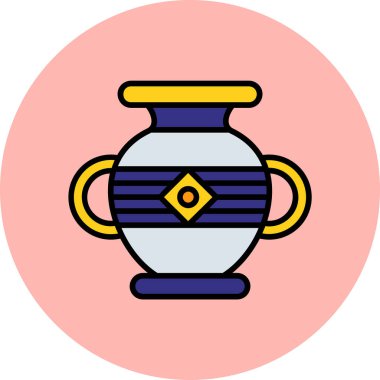 Vazo. Web simgesi basit illüstrasyon