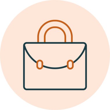 Çanta. Web simgesi basit illüstrasyon