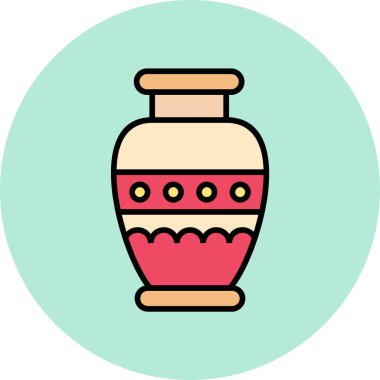 Vazo. Web simgesi basit illüstrasyon