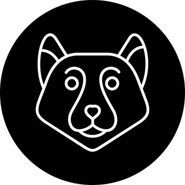 Malamute köpek simgesi, illüstrasyon