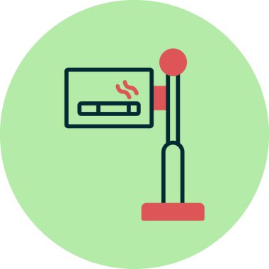 Sigara içme alanı. Web simgesi basit illüstrasyon 