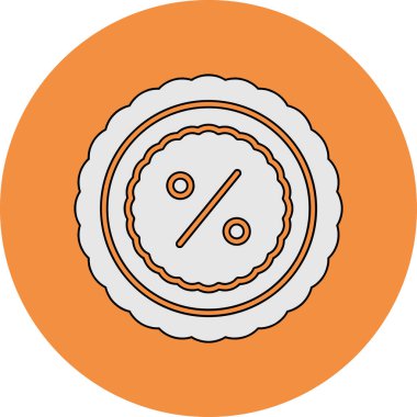 Taslak biçimdeki basit İndirim simgesi