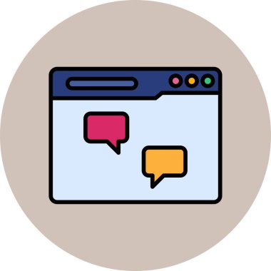 Sohbet mesajı vektör illüstrasyonu