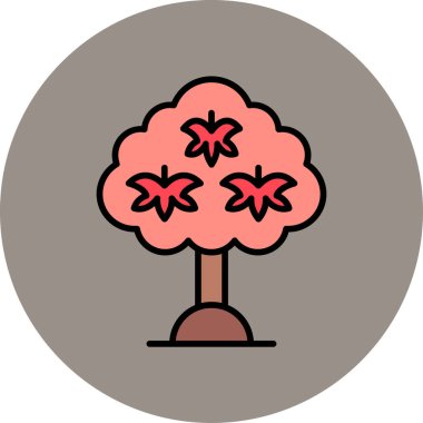 Akçaağaç simgesi vektör illüstrasyonu