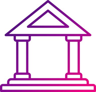 Banka web simgesi basit illüstrasyon 