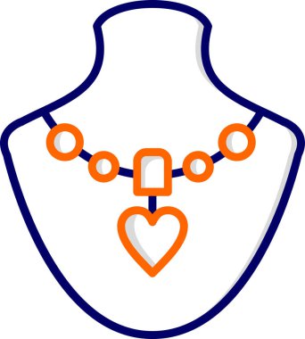 kolye simgesi vektör illüstrasyonu 