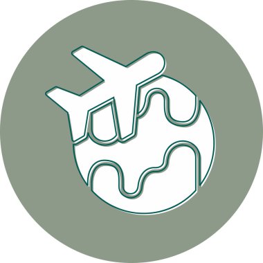 Arka planda Dünya ile uçan uçaklar