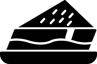 Pastacılık web simgesi, basit vektör illüstrasyonu