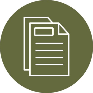 belge simgesi, vektör illüstrasyonu basit tasarım