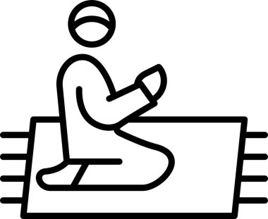 Dua et web simgesi vektör illüstrasyonu