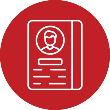 Basit web profili simgesi, vektör illüstrasyonu