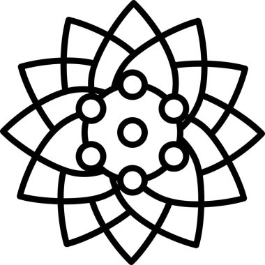 Meksika Aster çiçek vektör illüstrasyonu 