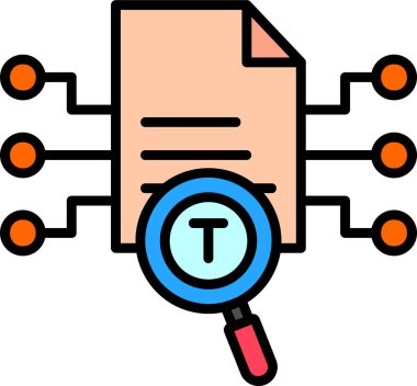 Basit Metin simgesi, vektör illüstrasyonu