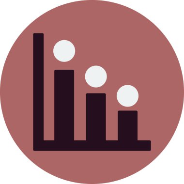 Histogram. Web simgesi basit illüstrasyon