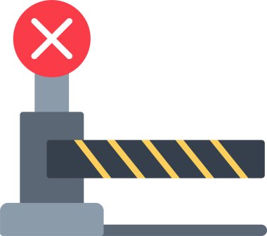 Bariyer. Web simgesi basit illüstrasyon 