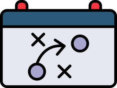 Strateji iş simgesi, vektör illüstrasyonu