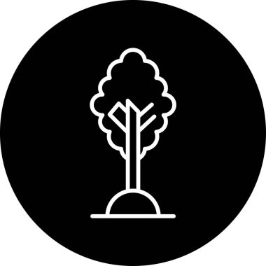 Ağaç. Web simgesi basit illüstrasyon 