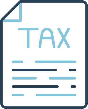 Web arayüzleri için bir vergi belgesini temsil eden soyut vektör grafiği.