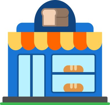 Fırın Dükkanı simgesi vektör illüstrasyonu 