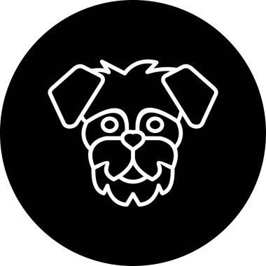 Schnauzer köpek simgesi vektör çizimi