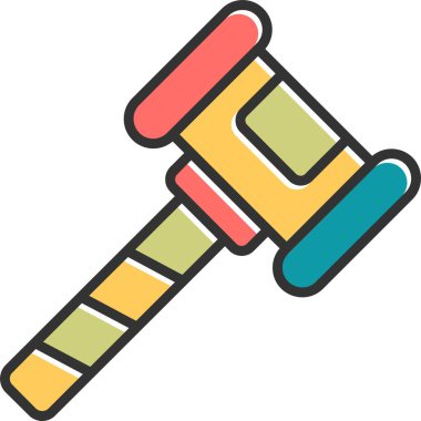 Çekiç ağı simgesi, basit vektör illüstrasyonu 