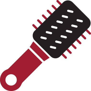 Saç Fırçası simgesi basit illüstrasyon