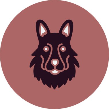 Alman kurdu. Web simgesi basit illüstrasyon