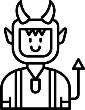 Devil web simgesi, basit vektör illüstrasyonu 