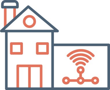 Akıllı ev. Web simgesi basit tasarım