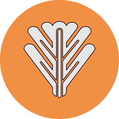 Tropikal yaprak. Web simgesi basit illüstrasyon 