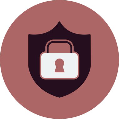 güvenlik simgesi vektör illüstrasyonu  